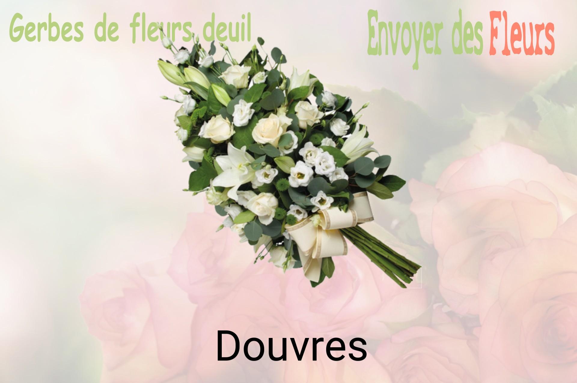 Gerbe de fleurs de deuil livrée à Douvres